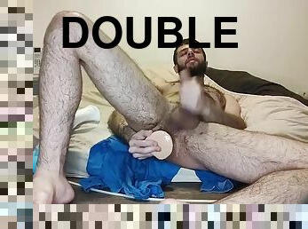 Deep double penetration with multiple toys