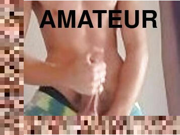 masturbation, amatör, cumshot, gigantisk-kuk, gay, juckande, sprut, ensam, hotell, twink