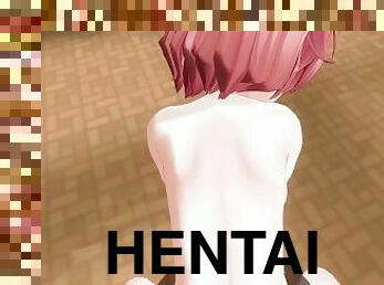 hundestilling, skolepige, amatør, kæmpestor-pik, creampie, synsvinkel, anime, hentai, 3d, pik