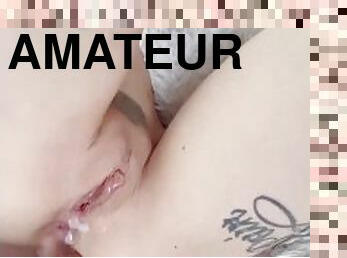 Teen anal cumshot