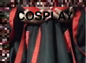 Cosplay Barely Holds Back Big Boobs