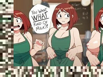 Jizz Tribute - Milk to Uraraka Ochaco from Hero Academia