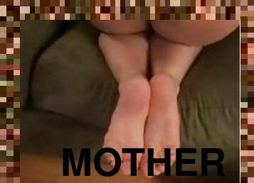 Sexy footjob with mother in law
