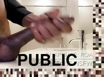 Jerking off in restroom