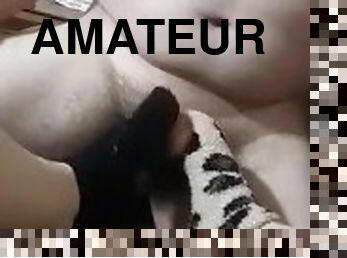 amatør, cumshot, tenåring, cum, alene