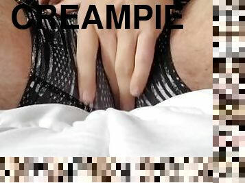 onani, amatør, stor-pikk, handjob, creampie, cum, fetisj, alene, pikk, undertøy-underwear