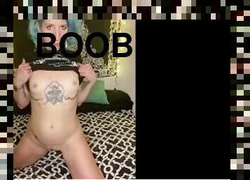 Happy Titty Tuesday Goth Girl Flashes Teases Tiny Tits