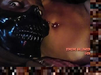 swingers, negra, malaking-titi, mag-syota, tinusok, bay, titi, halloween