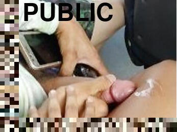 masturbare-masturbation, public, amatori, jet-de-sperma, pula-imensa, cuplu, realitate, pula