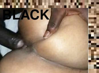 Round booty bouncing on big black dick