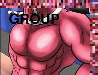 gay, sexo-en-grupo, musculada