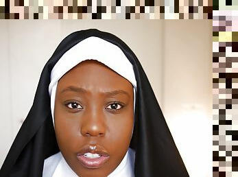 Black Demon Nun Slurps Cock For Cum Summoning Ritual - Sex Movies Featuring Asia Drake