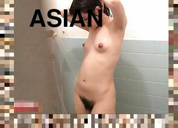 asiatiche, bagno, videocamera, scene-rubate, voyeur, doccia