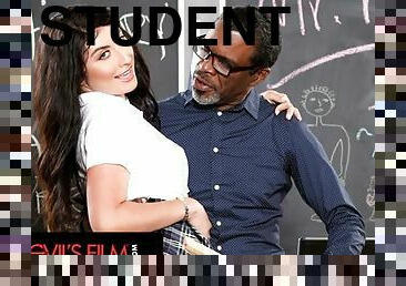 Naughty ***Student Has Her Fat Ass Spanked Hard And Her Pussy Smashed By Her Angry Teacher