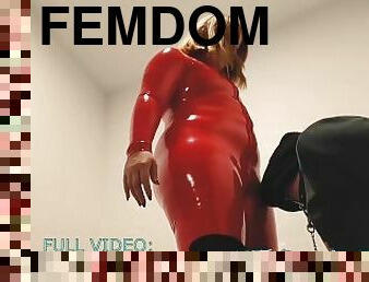 amatør, bdsm, par, fetisj, latex, bondage, elskerinne, ydmykelse, dominans, femdom