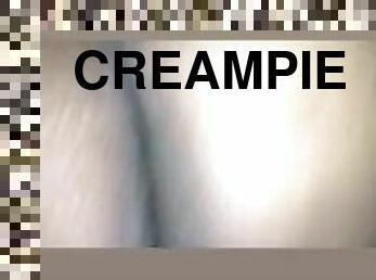 Creampie on my dick !!