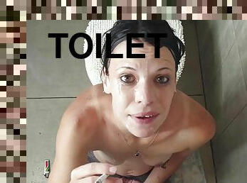 Fucking This Stupid Toilet Whores Face And Giving Her A Cum Facial