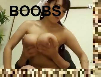 Huge boobs at home