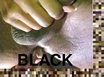 Fingering a black bussy