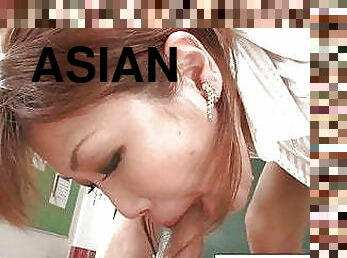 asiatisk, student, lærer, blowjob, hardcore, japansk, cum