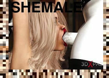 shemale, blowjob, stor-pikk, tenåring, gangbang, creampie, bdsm, slave, blond, 3d