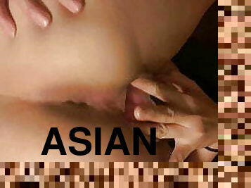 asiatisk, hundestilling, onani, orgasme, fisse-pussy, amatør, anal, fingering, tøs, thailænder