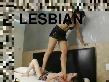Lesbian Throat And Face Trample