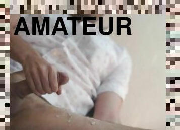 masturbation, amateur, ejaculation-sur-le-corps, énorme-bite, gay, branlette, solo, bite