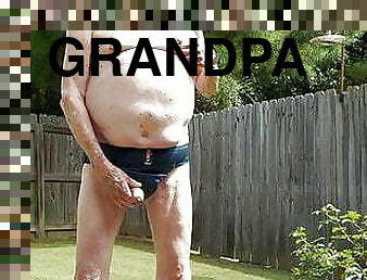 Grandpa in jockstrap