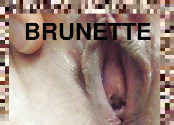 masturbācija-masturbation, vāverīte, ciešs, closeup, brunete