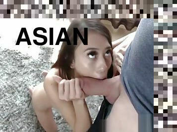 PETITE ASIAN TEEN GETS PUSSY POUNDED