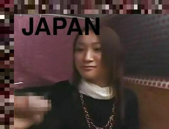 Japanese CFNM Japanese girl watches stranger jerk catches 3