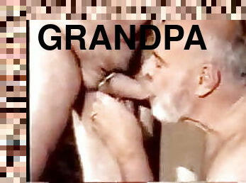 far, anal, legetøj, bøsse, massage, par, store-sorte-skønheder, småfed, farmand, bedstefar