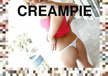 Ria Sunn gets her holes filled up with jizz of creampie by All Internal