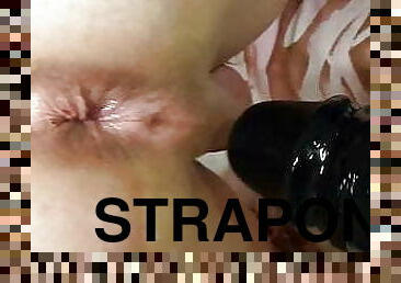 doggy, svær, strapon, amatør, anal, leke, bdsm, knulling-fucking, femdom