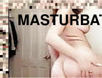 masturbación, coño-pussy, casero, bonita