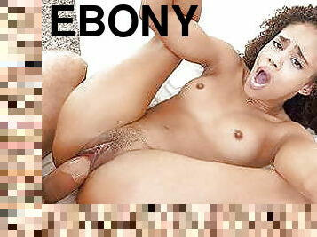 PASSION-HD Horny Ebony Slut Fucks Big White Dick