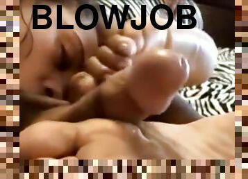 Footjob Blowjob Combination