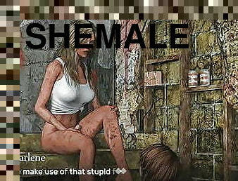 shemale, striekanie-semena, bdsm, otrok, chodidlá, 3d, dominovanie, ženská-dominancia