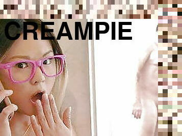 asiatisk, store-pupper, pussy, stor-pikk, creampie, søster, vagina, pupper, nærbilde, rumpehull