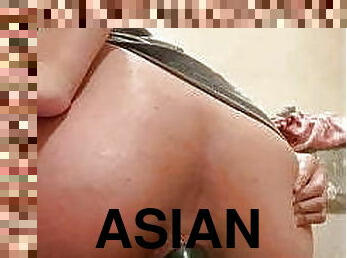 asiático, culo, masturbación, coño-pussy, anal, adolescente, juguete, consolador, filipino