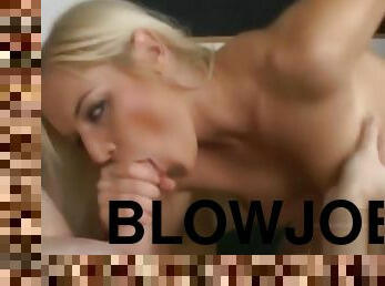 Enormous cock shoving horny blonde cock sucking teen wet throat