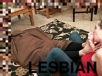 lesbiana, durmiendo, pies, rubia, fetichista