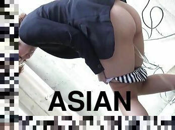 asiatique, en-plein-air, pisser, japonais, cam, voyeur