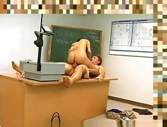 Hot Classroom Romp Ending With A Cumshot