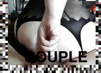 chubby couple reverse cowgirl 
