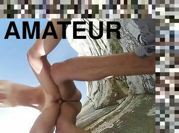 nudisti, pubblici, amatoriali, videocamera, spiaggia, voyeur