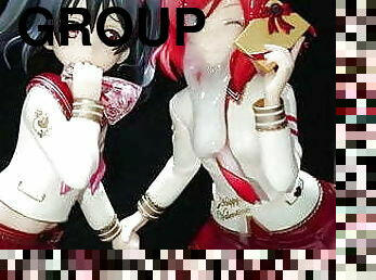 Yazawa Nico &amp; Nishikino Maki figure bukkake