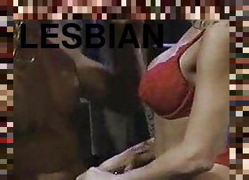lesbiana, clásico, follando-fucking