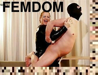 strapon, leke, bdsm, slave, knulling-fucking, latex, elskerinne, femdom